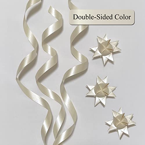 Pearlescent Paper Strips for Weaving Projects (Single Color Packs). Paper Strips for Moravian Stars, German Stars and Froebel Stars. 50 Strips per Pack (Pearl Champagne, 3/8 x 12 inch) - color: Pearl champagne, 3/8 x 12 inch
