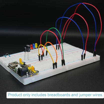 134Pcs Breadboard Kit Solderless 830 * 2 & 400 * 2 Tie Points Boards