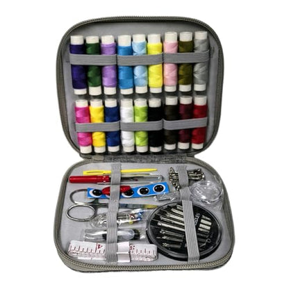 86pcs Sewing Kit with Grey Case,Marcoon Needle and Thread Kit with Sewing Supplies and Accessories for Kids,Adults,Beginner,Home,Travel,Emergency Including Scissors,Measure Tape,Needle Threader - color: Grey-86pcs
