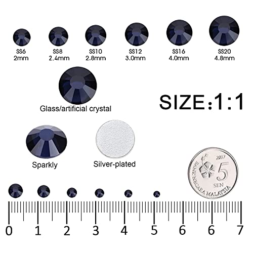 3792pcs Montana Flatback Rhinestones For bedazzling - color: Montana