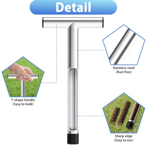 ForoGore 2 Pack 12 Inch Stainless Steel Soil Sampler Probe - size: 2 Pack 12 INCH