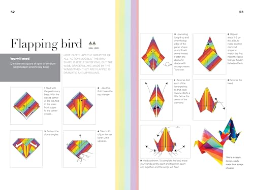 The Ultimate Origami Kit: Master the Art of Paper Folding - Includes: Instruction Book, 100 Pieces of Double Sided Origami Paper