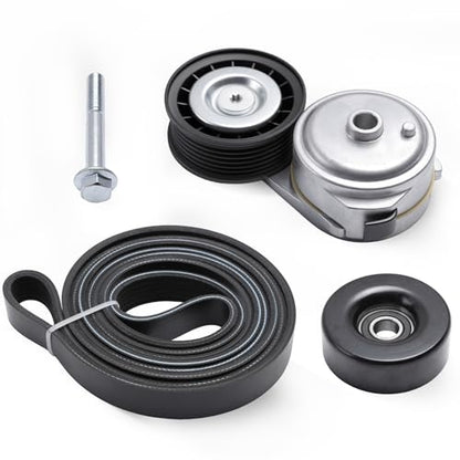 Belt Tensioner Serpentine Belt Idler Pulley Kit for Chevy C1500/C3500 96-00 - size: for K1500/K2500/C1500 1996-2000