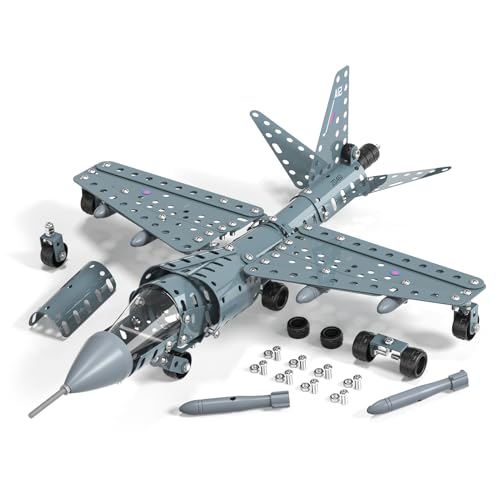 Lucky Doug STEM Building Projects Model Airplane Jet Set - Building Toys for Kids Ages 8-12, Assembly Science Kit for Boys 8 9 10 11 12 Years Old - style: 8802