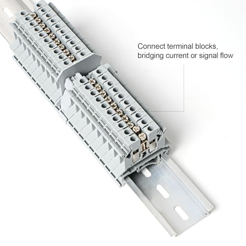10Pcs Fixed Bridge Jumper, FBI-10-6 Fixed Bridge Connectors,10 Pole - color: Silver, size: 10 Pcs