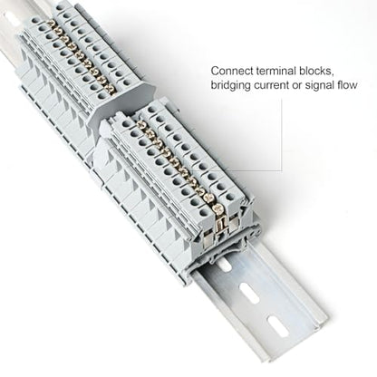 10Pcs Fixed Bridge Jumper, FBI-10-6 Fixed Bridge Connectors,10 Pole - color: Silver, size: 10 Pcs