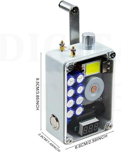 Hand Generator, Portable Lighting Ignition Usb Charging, Camping Equipment Outdoor Accessories Emergency Tool Hand for 2 Minutes, Can Ignite 40-50 Times