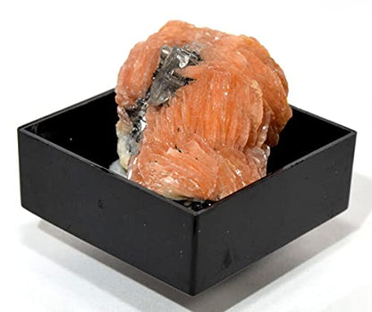 HQRP 1PC Orange Barite Baryte Blades w/Inclusions Crystal Cluster in Box Natural Sparkling Collectible Gemstone Crystal Mineral Rough Specimen - Morocco - color: Baryte