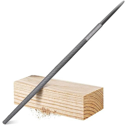 8 Inch Round Medium Cut File, Double Cut Teeth, Made of High Carbon Steel, Half Round Hand File Without Handle, Suitable for Shaping Metal, Wood, etc - color: Round, size: 8 Inch