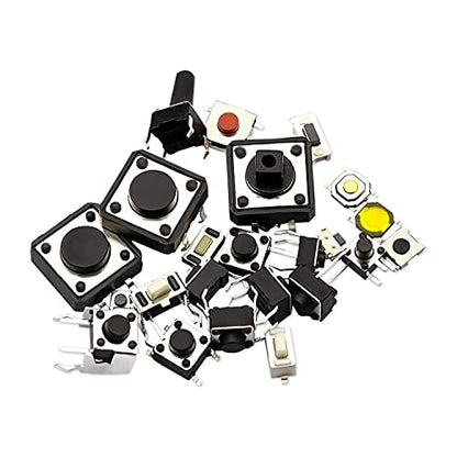 250PCS 25Values Micro Momentary Tactile Switch Assortment Kit