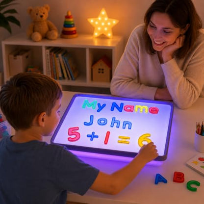 66 Pcs Translucent Letters and Numbers - Light Table Toys - style: Letters and Numbers