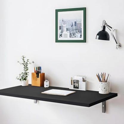 Kaboon 36x20 inch Black Table Top Universal, Solid One-Piece Desktop, Reversible Melamine Countertop, Double Desks, L-Desk DIY - color: Black, size: 36x20