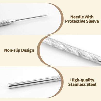 12 PCS Pottery Needle Tool, Clay Needle Tools, Stainless Steel Ceramic Detail Tools, Sculpting Tools Supplies for Ceramics, Sculpting, DIY Craft and Detailed Carving - color: 12 PCS