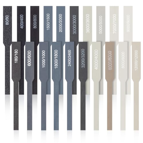 Honoson 20 Pcs Sanding Sticks Model, Low and High Grits, Innovative Style - style: Innovative Style