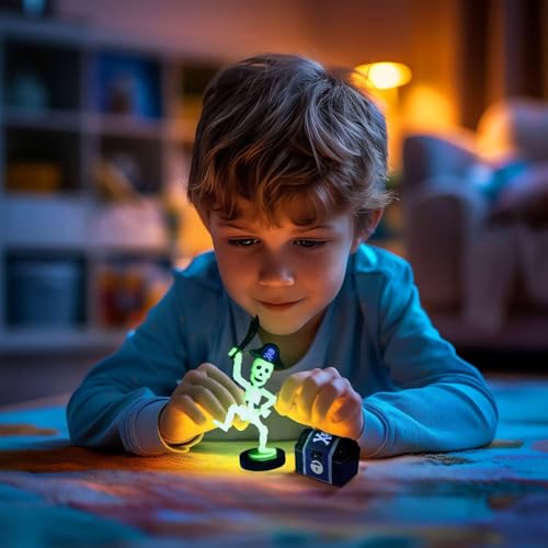 KidzLabs - Dig a Glow Pirate, Unearth a Pirate Skeleton, STEM Fun Learning Kit for Kids Ages 5+, Gold