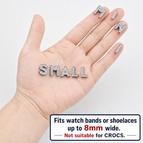 52pcs Rhinestone Letter Charms for DIY Jewelry Making