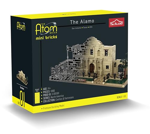 Atom Brick The Alamo Building Set, 1:100 Scale, 1066 Pieces, Ages 14+