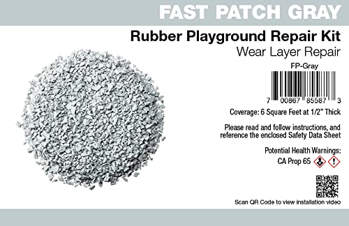 Poured-in-Place Surfacing Repair Kit Fix Rubber Playground (Gray, Standard) - color: Gray, size: Standard