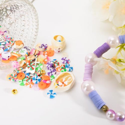 XSEINO 23000Pcs Clay Beads Bracelet Making Kit, 6Boxes 125Colors - color: 6 Boxes