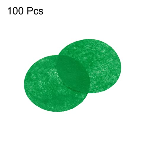 HARFINGTON 100pcs Round Felt Circles, 50mm 2" Pre Cut Felt Craft Pads Non-Woven Mini Felt Fabric Circles for DIY Sewing Handcraft Cut Projects Craft Finishing, Green - color: Green, size: 50mm