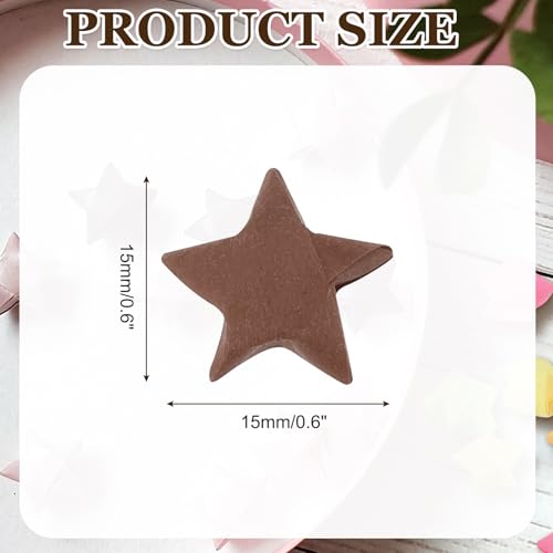 MECCANIXITY 300 Pcs Paper Stars Pre-made Origami Lucky Wishing Star for Best Wish Christmas Party Wedding Valentine's Day Girl Friends Gift(Dark Brown) - color: Dark Brown
