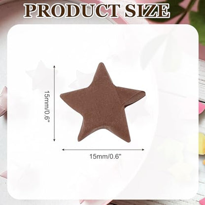 MECCANIXITY 300 Pcs Paper Stars Pre-made Origami Lucky Wishing Star for Best Wish Christmas Party Wedding Valentine's Day Girl Friends Gift(Dark Brown) - color: Dark Brown