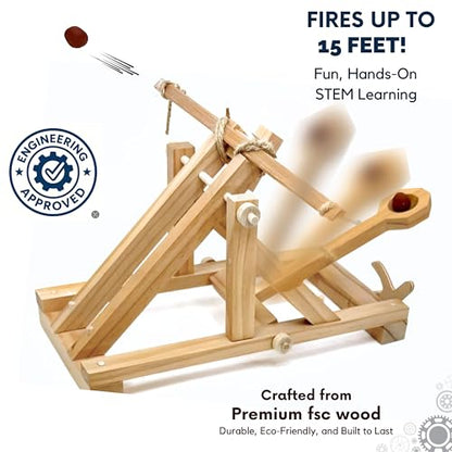 Pathfinders Stem Kits Roman Catapult STEM Educational Wooden Kit