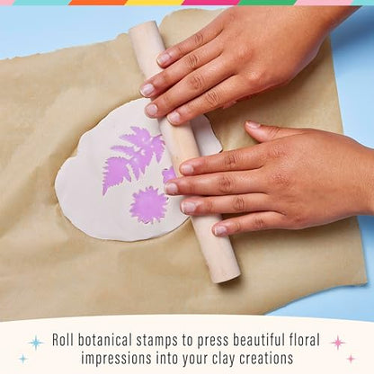 Bright Stripes Wish*Craft Flower Power DIY Pottery Kit for Ages 8+ - style: Flower Power Pottery