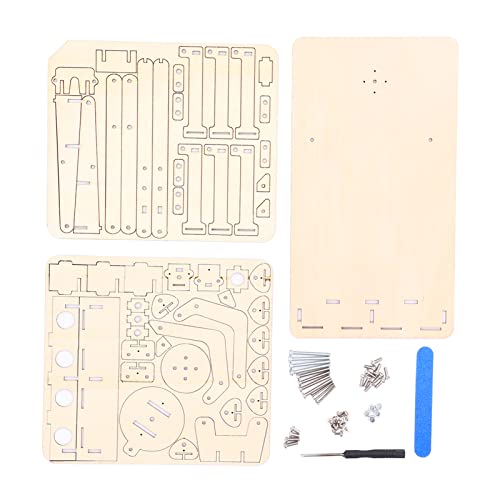 Walfront Robotic Arm Kit Model Building Tool Hydraulic Wooden Mechanical Model Tool Set Kit for Teaching DIY Interest in Science Birthday