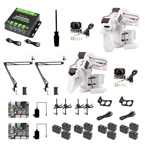 KLAYERS SO-ARM101 SE Open-Source 6-Axis Robotic Arm,A Complete All-in-One kit,Native Support for Hugging Face LeRobot, High-Torque Bus Servo, Photosensitive Resin 3D-Printed Parts,Come with Camera