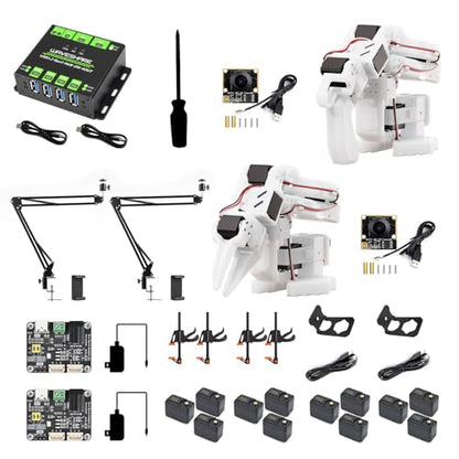 KLAYERS SO-ARM101 SE Open-Source 6-Axis Robotic Arm,A Complete All-in-One kit,Native Support for Hugging Face LeRobot, High-Torque Bus Servo, Photosensitive Resin 3D-Printed Parts,Come with Camera