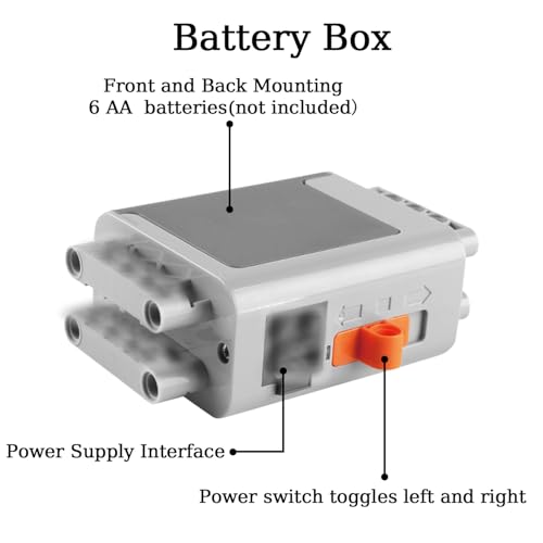 Uncle Brick 12 in 1 Motor Power Function Set,Equipped with Powerful High-Torque High-Speed Motor,Advanced Control Functions,Compatible with Major Brands,Suitable for Building Block Modification