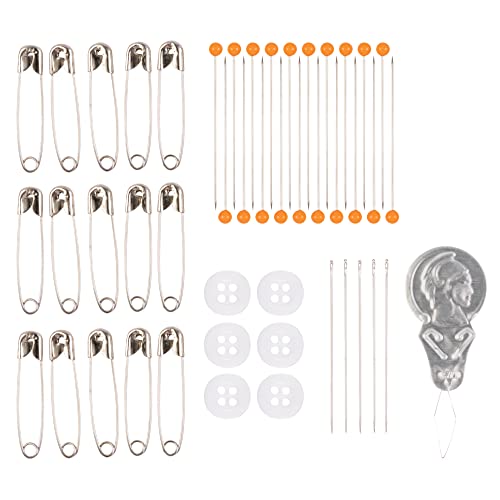 Fiskars 62-Piece Sewing Kit with Scissors, Clear - size: Compact, style: Sewing accessories 62 piece
