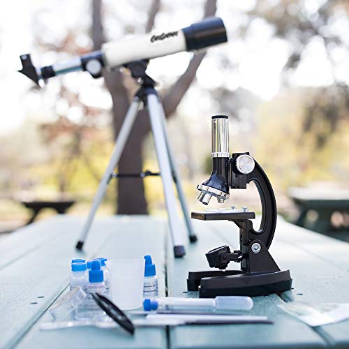 Educational Insights GeoSafari Telescope & Microscope Set - Science Kit with Refractor Telescope and Microscope for Kids, Includes Prepared Slides, Discovery Toys, Science Gifts for Kids 8-12