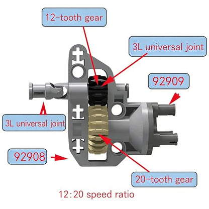 4-Pack MOC Suspension Drive Kit 12:20 Ratio with Axles and U-Joints
