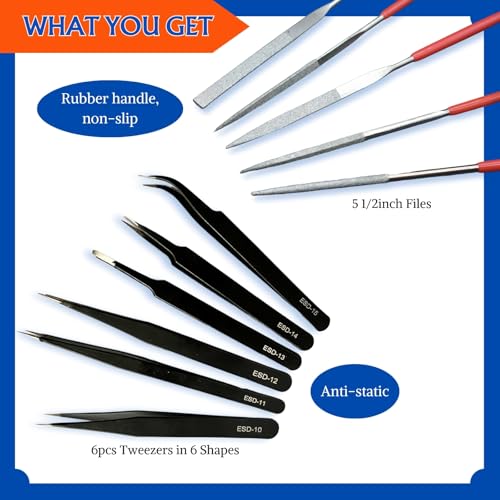 Gundam Model Tool Kit, 64pcs Hobby Modeler Basic Tool Set for Minature Bandai Models, Cars, Airplanes, Buildings, Gundam, Robots Repairing Fixing
