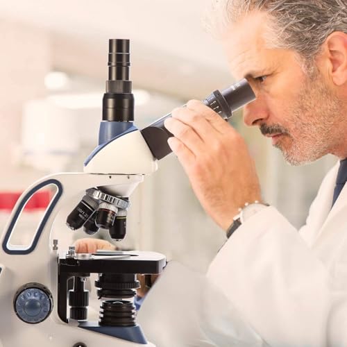Swift Compound Trinocular Microscope SW380T, 40X-2500X Magnification,Siedentopf Head, Two-Layer Mechanical Stage, with Swiftcam 20 Megapixel Camera and 100 PCS Blank Slides and Cover Slips - size: SW380T+swiftcam20MP（3.0 USB）