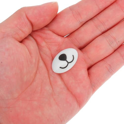 DOITOOL 100pcs Cloth Safety Mouth for Stuffed Animals Doll Safety Nose and Mouth Accessories for Crochet Plush Toy Making Flat Bottom DIY Craft Supplies for Handmade Animal Projects