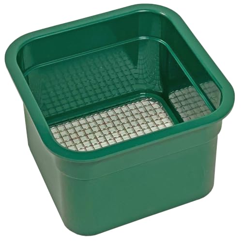 Sluice Fox mini Classifier Screen Gold panning Kits, Stainless Steel Screen mesh sifting Sieve Prospecting and gem Sorting; Shark Tooth sift Sifter - color: #04 Mesh Screen (16 holes per sq.in.) Green