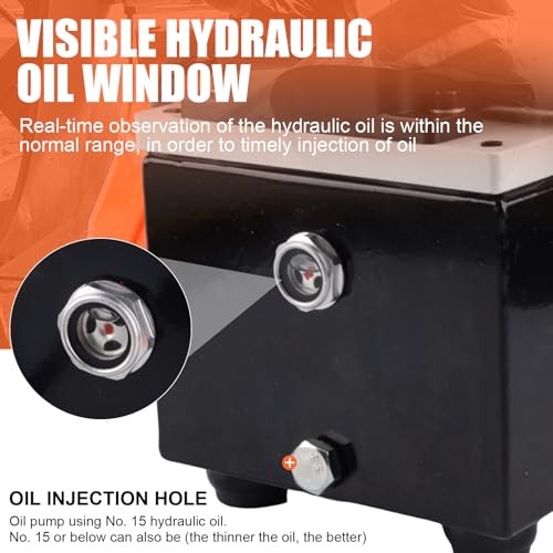 HZLZRZ Electric Hydraulic Pump Power Pack, Single Acting 110v/120v 10000 psi,Unit 2 Stage(1st Stage/290 Psi, 2nd Stage/10,000 Psi), One Way Mini in Battery Version, no Need to Plug in - style: HZLE-700