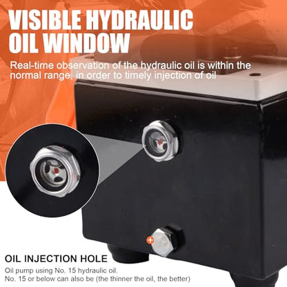 HZLZRZ Electric Hydraulic Pump Power Pack, Single Acting 110v/120v 10000 psi,Unit 2 Stage(1st Stage/290 Psi, 2nd Stage/10,000 Psi), One Way Mini in Battery Version, no Need to Plug in - style: HZLE-700