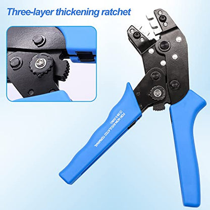 Taiss JST Crimping Tool,Dupont Crimping Tool,JST Crimper,Dupont Crimper,Ratcheting Wire Crimper for JST Connector XH 2.54mm,PH2.0,D-sub Terminals,(0.08-0.5mm² 28-20AWG) - style: JST Crimp Tool(0.08-0.5mm²)