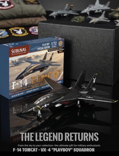 SEBUNAS 1:72 Scale F-14 Tomcat Fighter Jet Quick Build Model Kit (Black) - color: 2.F14 Black