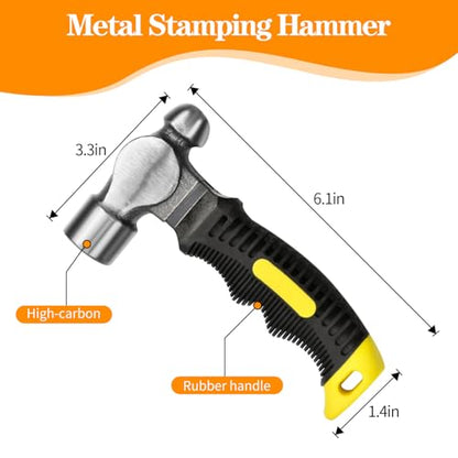 Metal Stamping Kit, Including 37pcs Stamps, Bench Block and Hammer