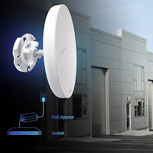 EnGenius Technologies Wi-Fi 5 Outdoor AC867 5Ghz Wireless Access Point/Client Bridge, Long Range, PTP/PTMP, IP55, 26dBm Transmit Power with 19dBi Directional Antennas, GigE Port (EnStation5-AC Kit) - size: 2-PACK KIT, style: AC-Lite