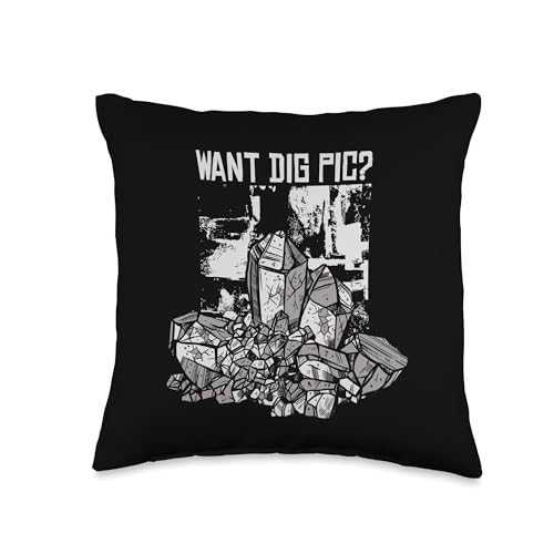 Best Rocks And Minerals Guide Kit Collection Gifts Want Dig Pic Geologist Stone Mineral Collector Throw Pillow, 16x16, Multicolor - size: 16x16