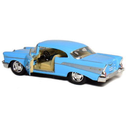 KiNSMART 1957 Chevy Bel Air Coupe 1:40 Scale 5" Die Cast Metal Classic Toy Car (4Set) - color: 4set