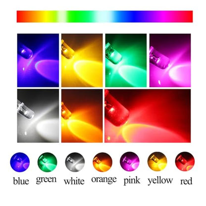 30pcs 5mm Warm White Candle Flickering Lights LED Emitting Diodes Pre Wired 7.9 inch DC 12v LED Light Clear Lens Small LED Lamps - color: Warm White, size: 5mm Candle Flickering
