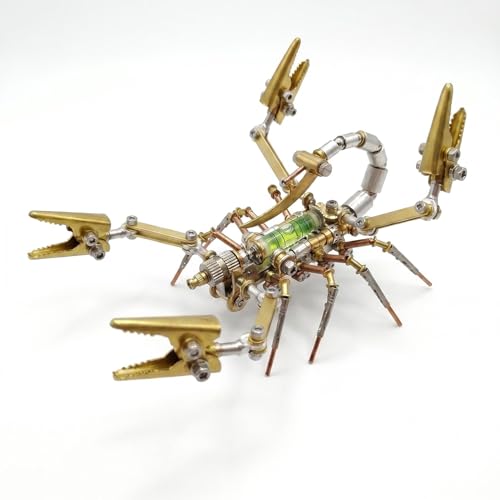 Steampunk Mechanical Scorpion Insect 3D Metal Puzzle 140+ Parts No Glue Screw Assembly DIY Hobby Birthday for Adults Teens 14+(Leveling Scorpion) - style: Leveling Scorpion