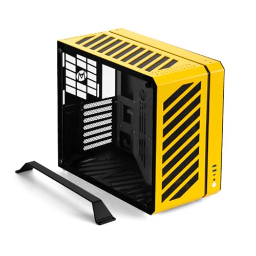 Mechanic Master C34Pro Portable Compact ATX/E-ATX Gaming PC Case Yellow - color: Yellow